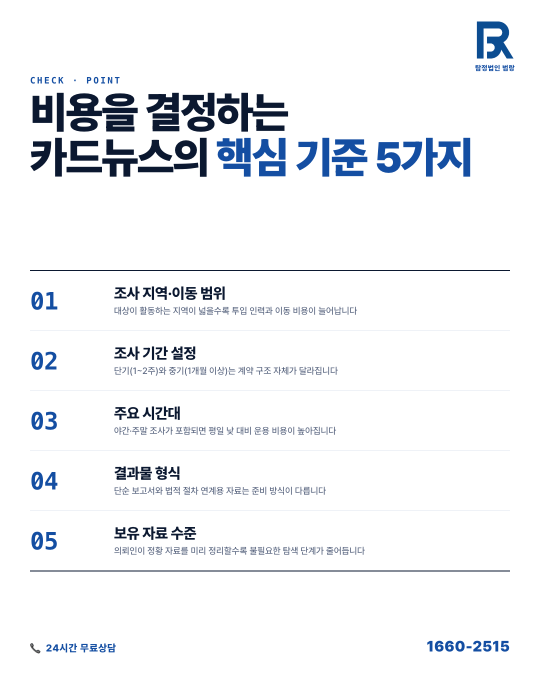 불륜조사비용, 처음 받은 견적이 최종 금액이 아닐 수 있는 이유와 상담 준비법 by 용인탐정 범랑